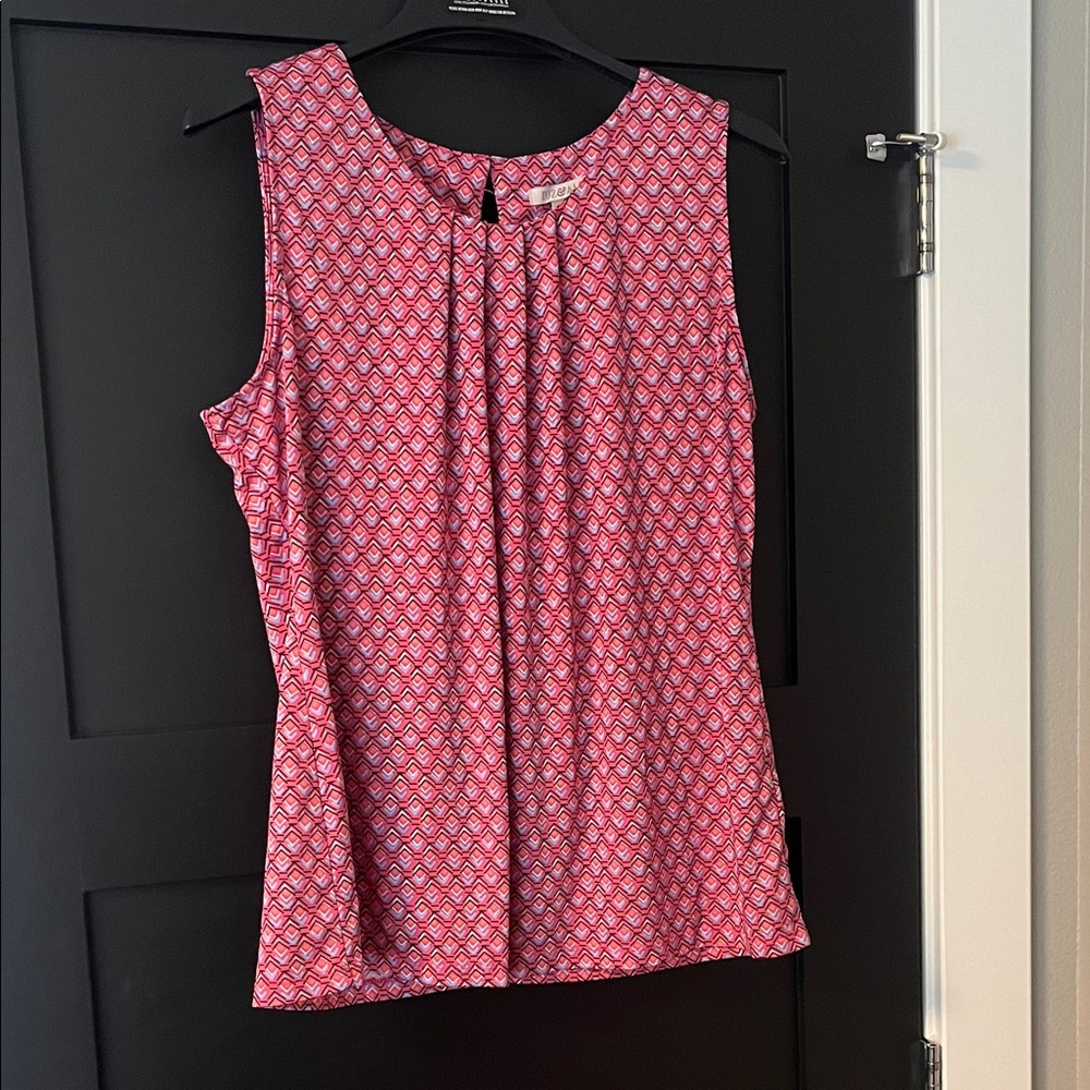 Roz & Ali Vibrant Pink and Purple Patterned Top